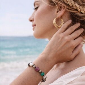 Artisan Freshwater Pearl & Glass Bead Bracelet